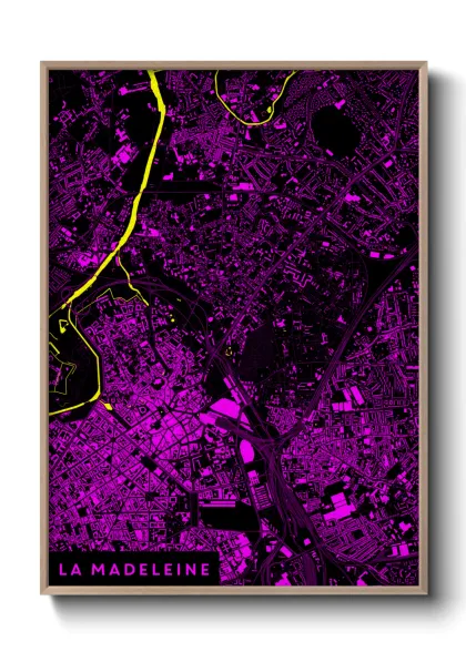 Une affiche de carte sur La Madeleine