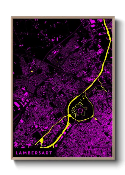 Une affiche de carte sur Lambersart