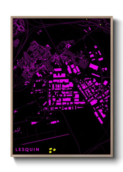 Une affiche de carte sur Lesquin