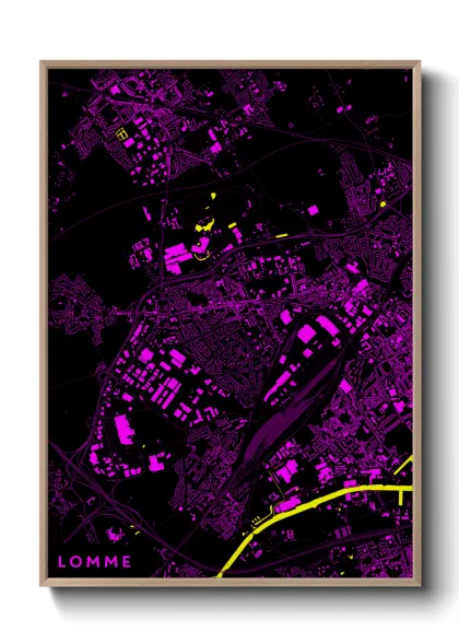Une affiche de carte sur Lomme
