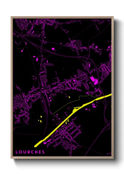 Une affiche de carte sur Lourches