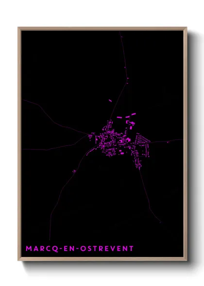 Une affiche de carte sur Marcq-en-Ostrevent