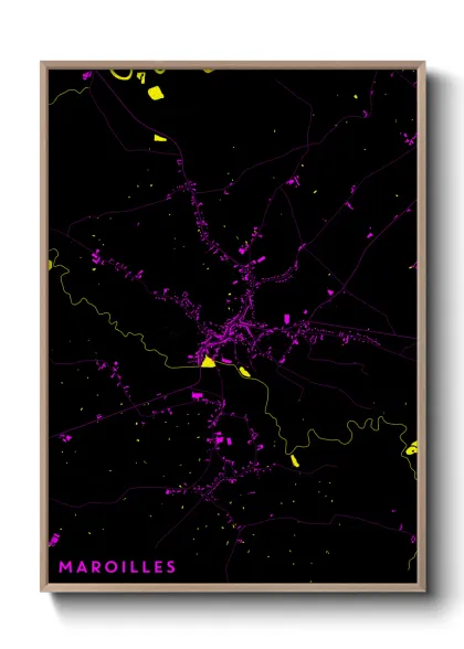 Une affiche de carte sur Maroilles