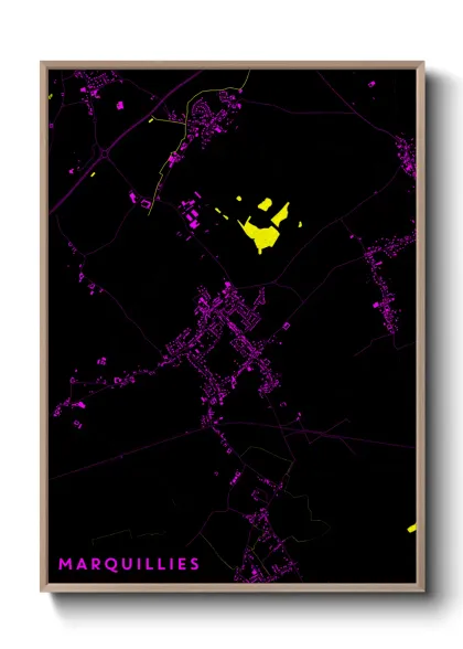 Une affiche de carte sur Marquillies