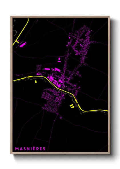 Une affiche de carte sur Masnières