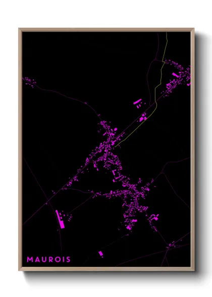 Une affiche de carte sur Maurois