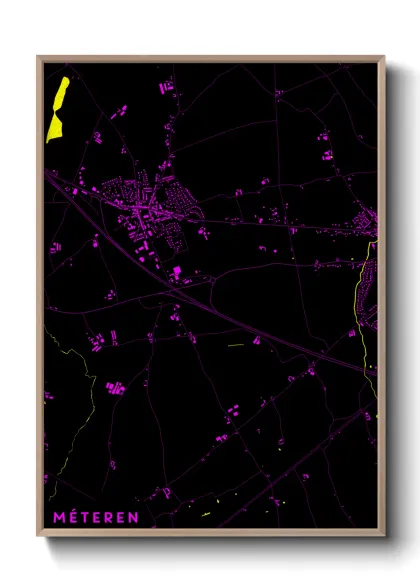 Une affiche de carte sur Méteren