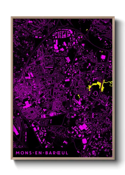 Une affiche de carte sur Mons-en-Barœul