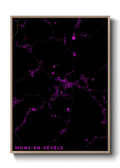 Une affiche de carte sur Mons-en-Pévèle