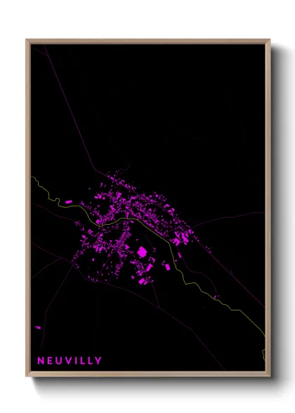 Une affiche de carte sur Neuvilly