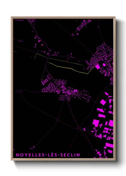 Une affiche de carte sur Noyelles-lès-Seclin