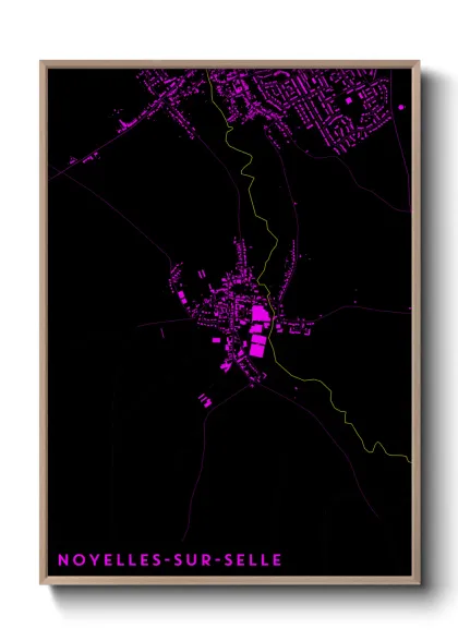 Une affiche de carte sur Noyelles-sur-Selle