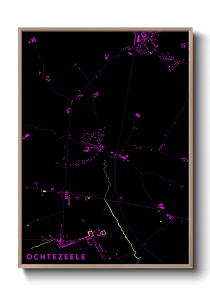 Une affiche de carte sur Ochtezeele