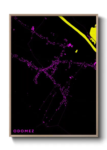Une affiche de carte sur Odomez