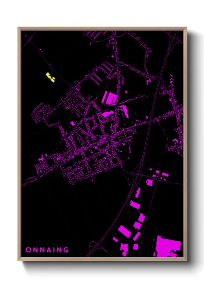 Une affiche de carte sur Onnaing