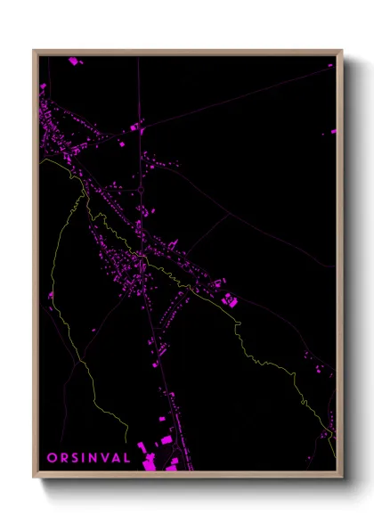 Une affiche de carte sur Orsinval