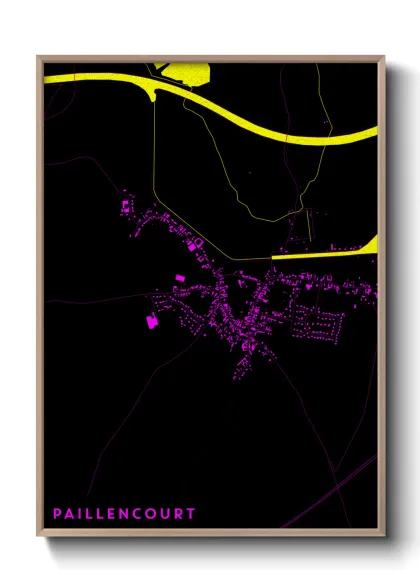 Une affiche de carte sur Paillencourt