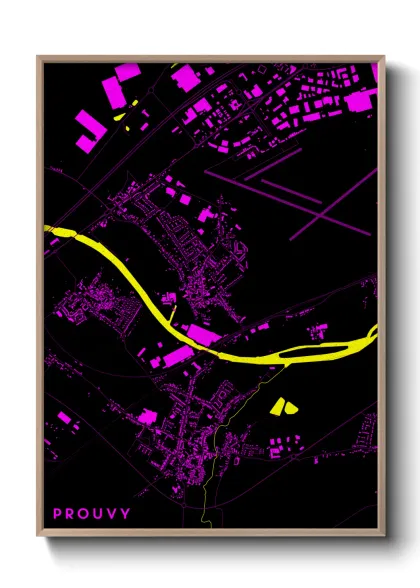 Une affiche de carte sur Prouvy