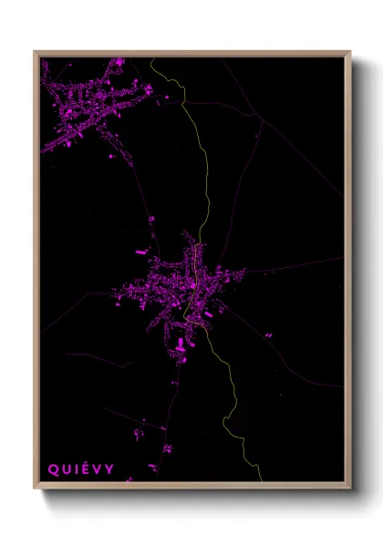 Une affiche de carte sur Quiévy