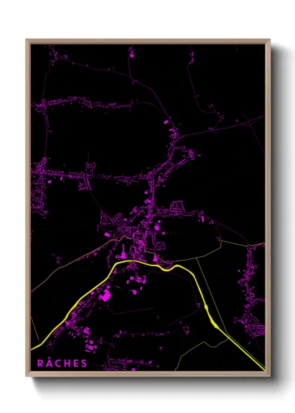 Une affiche de carte sur Râches