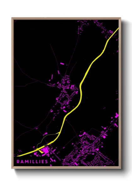 Une affiche de carte sur Ramillies