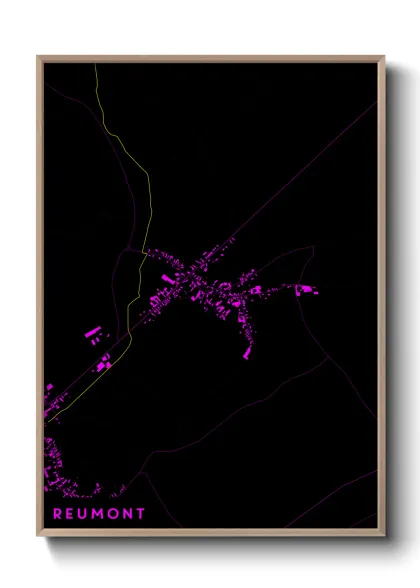 Une affiche de carte sur Reumont