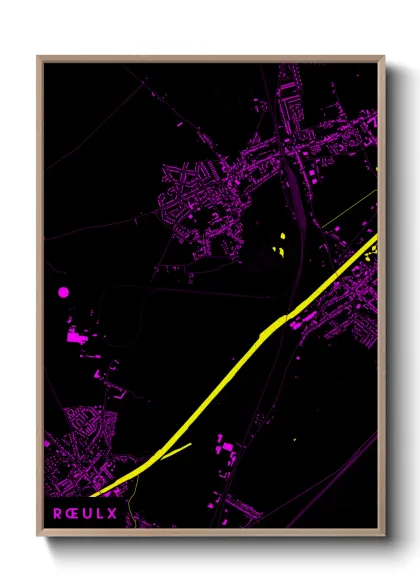 Une affiche de carte sur Rœulx