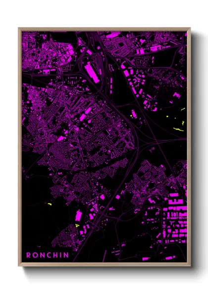 Une affiche de carte sur Ronchin