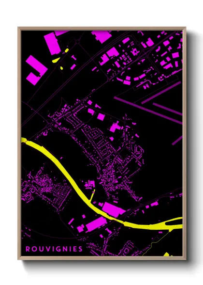 Une affiche de carte sur Rouvignies