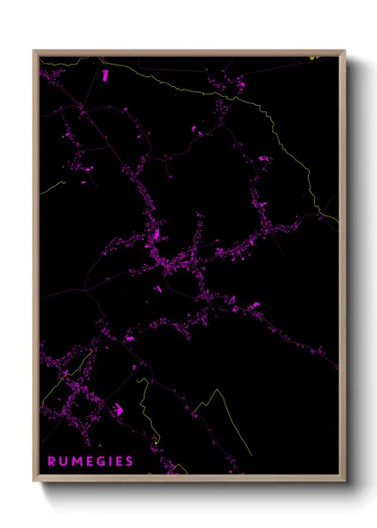 Une affiche de carte sur Rumegies