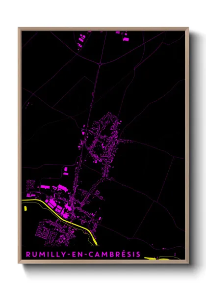 Une affiche de carte sur Rumilly-en-Cambrésis