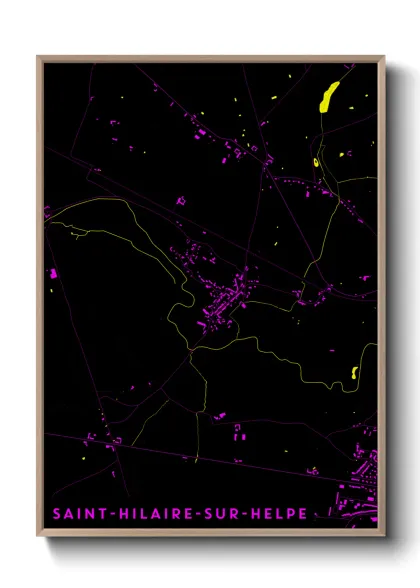 Une affiche de carte sur Saint-Hilaire-sur-Helpe