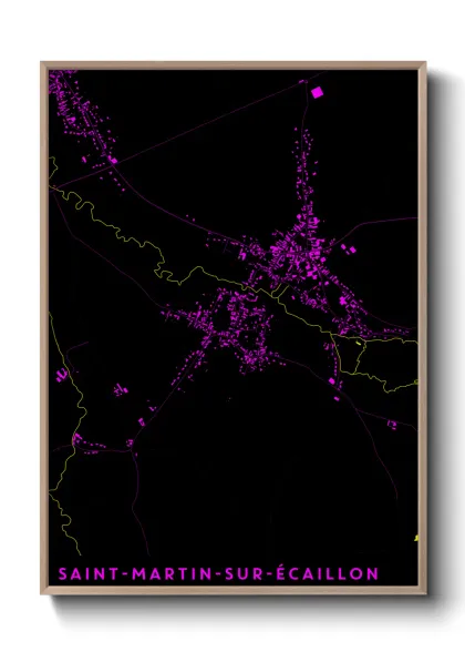 Une affiche de carte sur Saint-Martin-sur-Écaillon