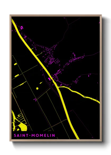 Une affiche de carte sur Saint-Momelin