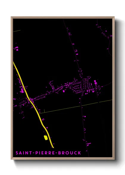 Une affiche de carte sur Saint-Pierre-Brouck