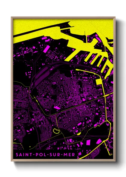 Une affiche de carte sur Saint-Pol-sur-Mer