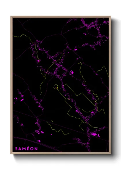 Une affiche de carte sur Saméon
