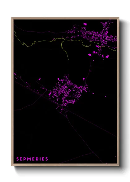 Une affiche de carte sur Sepmeries