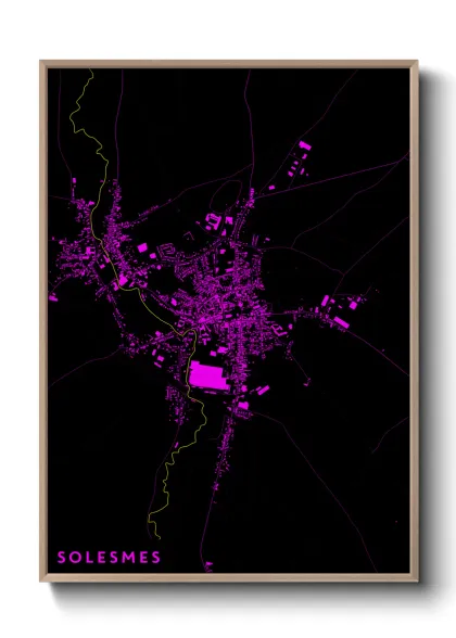 Une affiche de carte sur Solesmes