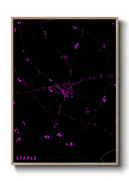 Une affiche de carte sur Staple