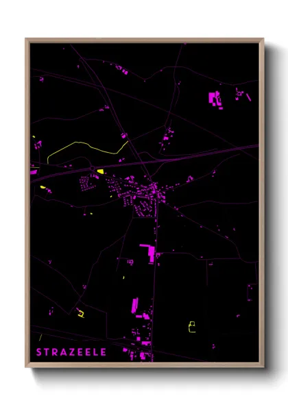 Une affiche de carte sur Strazeele