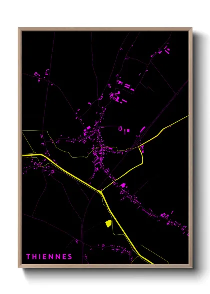 Une affiche de carte sur Thiennes
