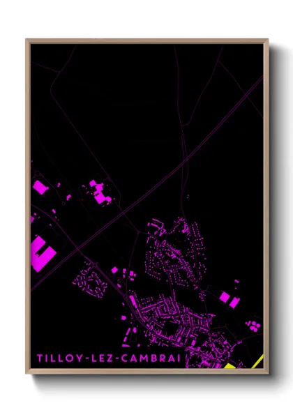 Une affiche de carte sur Tilloy-lez-Cambrai