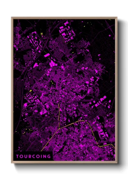 Une affiche de carte sur Tourcoing