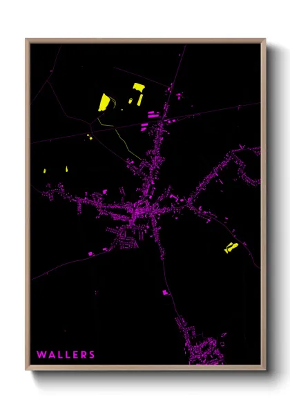 Une affiche de carte sur Wallers