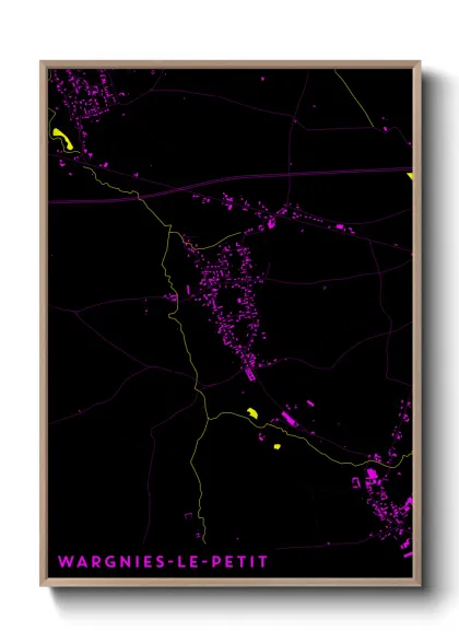 Une affiche de carte sur Wargnies-le-Petit