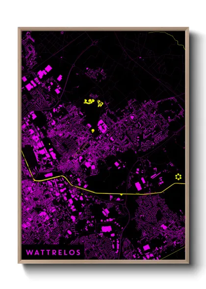 Une affiche de carte sur Wattrelos