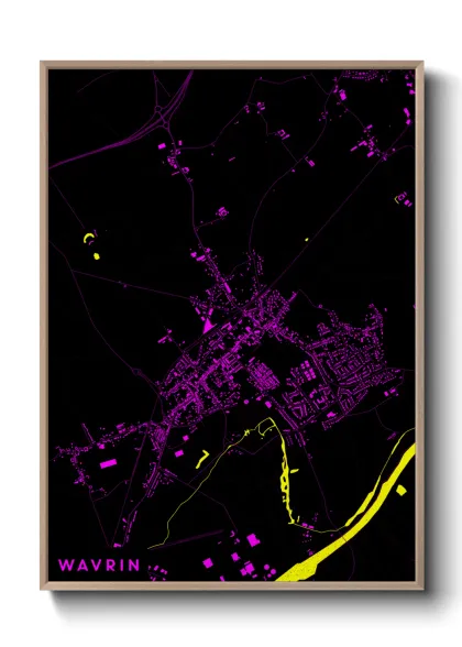 Une affiche de carte sur Wavrin