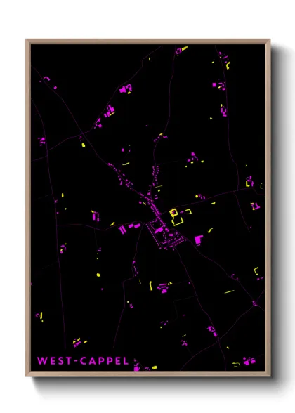 Une affiche de carte sur West-Cappel