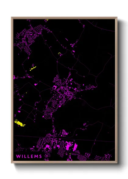 Une affiche de carte sur Willems